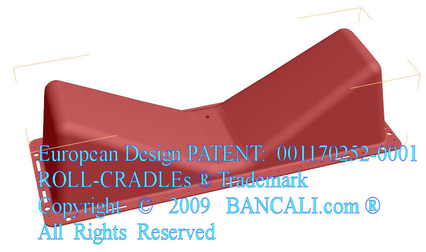 Roll Cradle Nestable in Plastic for Packaging Film Roll Foil Paper Tape Cylinder